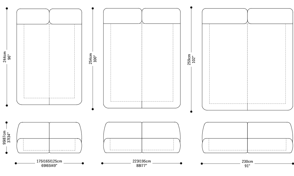 Image of the complete dimensions of the product